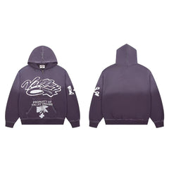 Vale Forever Valley Property Crest Purple Zip-Up Hoodie
