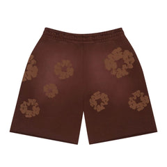 Denim Tears Mono Cotton Wreath Sweat Shorts 'Brown'